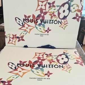 Louis Vuitton White Box with Multicolor Monogram Accents